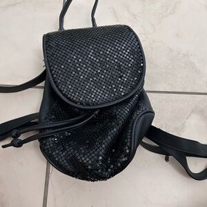 Black Sequin Backpack